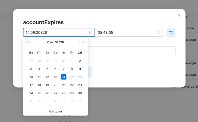 dsm ldap edit date time value 1
