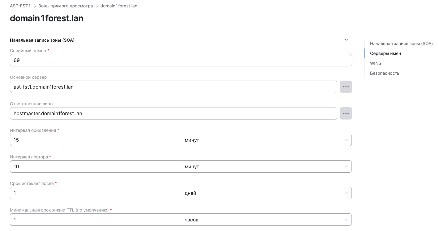 dsm dns view soa