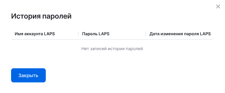 view laps password history empty