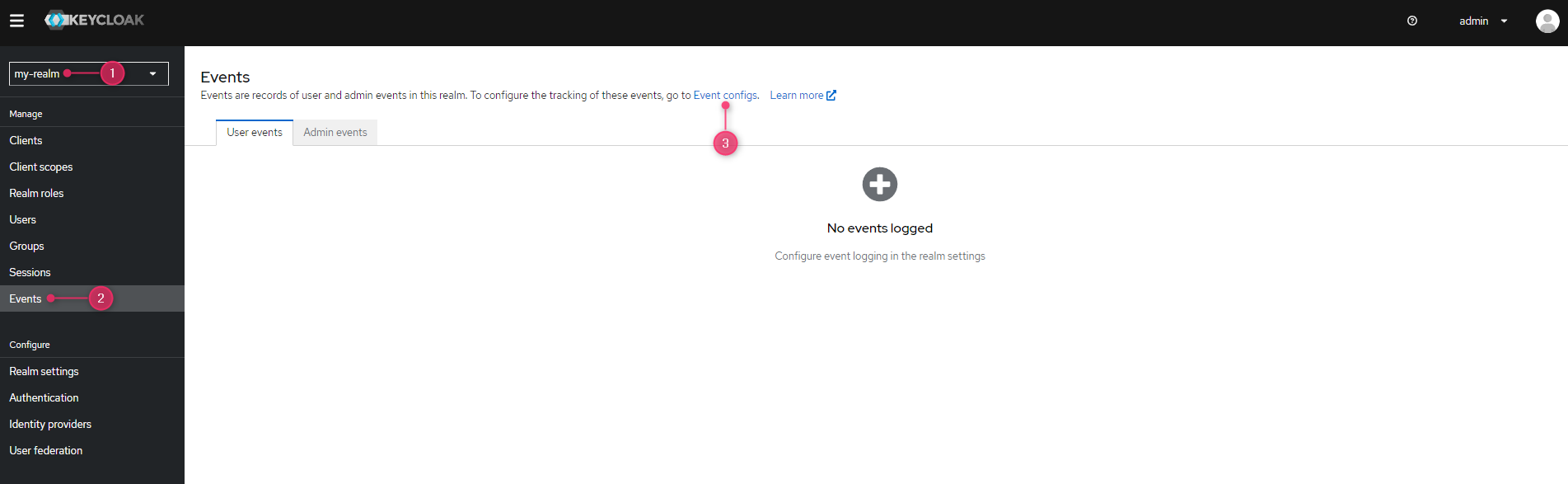 event config link
