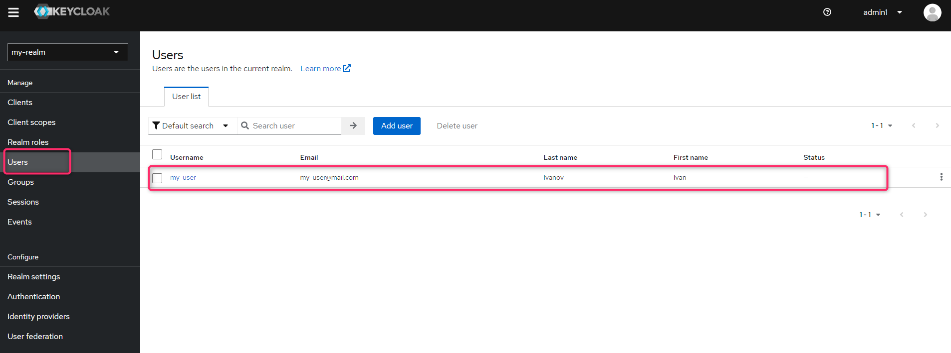 user added