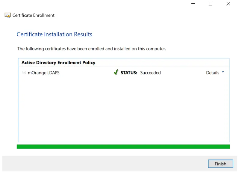 7 cert install results
