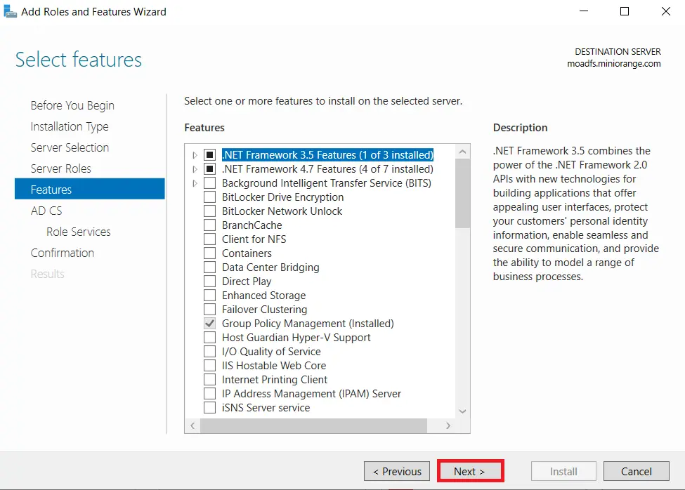 5 select features